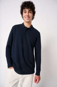 TRICOU POLO mânecă lungă IdealBasic negru