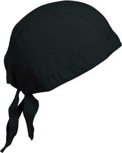 Bandana neagra K-up neagra pentru bucatarie/restaurant - boneta ehipament / uniforma lucru - ADOR.ro