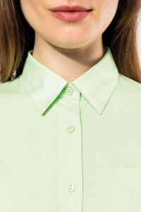 Camasa femei cu maneca lunga verde  Kariban Jessica - k549 - uniforma cu broderie office / horeca - ADOR.ro