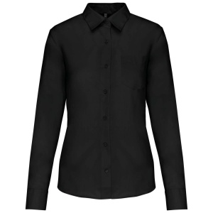Camasa femei cu maneca lunga neagra Kariban Jessica - k549 - uniforma chelner restaurant, cafenea, hotel - ADOR.ro