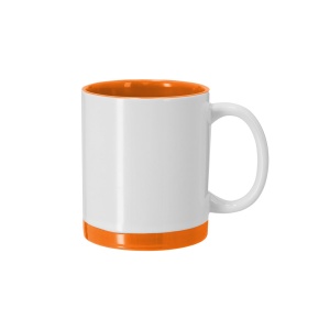 Cana Sublimare bicolora AA Rayar - alb - orange portocaliu - 350ml - ADOR.ro
