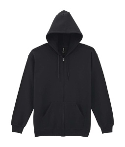 Hanorac cu fermoar negru 3xl 4xl 5xl Gildan
