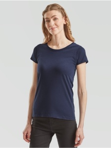 TRICOU damă albastu navy FRUIT of the LOOM Valueweight