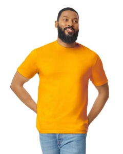 Tricou bumbac Gildan Midweight galben gold