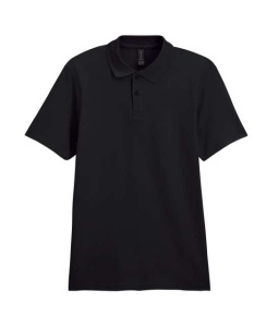 Tricou polo negru Gildan Softstyle