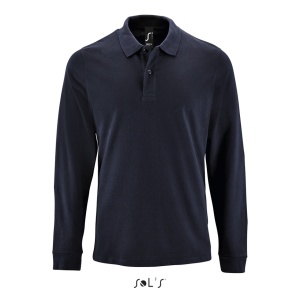 Tricou bumbac polo cu maneca lunga barbati negru