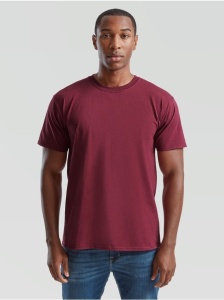 TRICOU visiniu maroon unisex FRUIT of the LOOM Valueweight bumbac