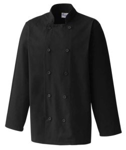 Camasa Tunica  bucatar neagra cu maneca lunga - Premier - uniforma chef bucatar - echipament restaurant