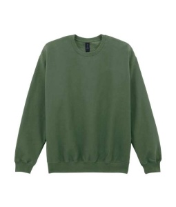 Bluza vatuita Gildan Midweight verde militar