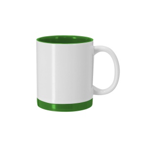 Cana Sublimare bicolora AA Rayar - alb - verde - 350ml - ADOR.ro