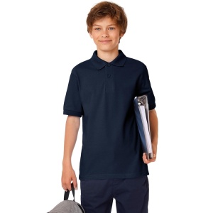 Tricou bumbac POLO copii unisex BC Safran albastru navy