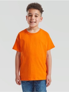 TRICOU simplu copii orange FRUIT of the LOOM Valueweight