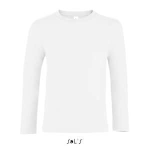 Tricou cu maneca lunga bumbac de copii Sols Imperial alb