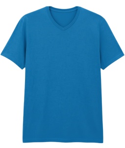 TRICOU V-neck GILDAN Premium albastru sapphire