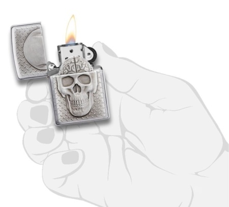 Зажигалка Zippo 29818 Skull with Brain Surprise Emblem - Img 4
