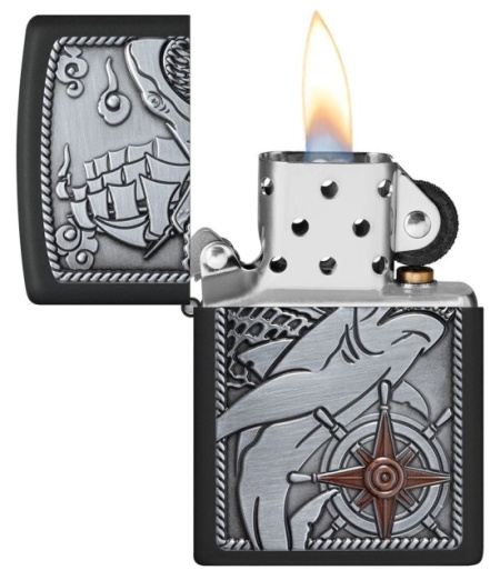 Зажигалка Zippo 48120 Shark Ship Emblem Design - Img 4