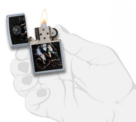 Зажигалка Zippo 79266 Anne Stokes-Wolf With Woman - Img 4