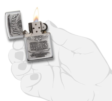Зажигалка Zippo 250JB 928 Jim Beam Pewter Emblem - Img 4