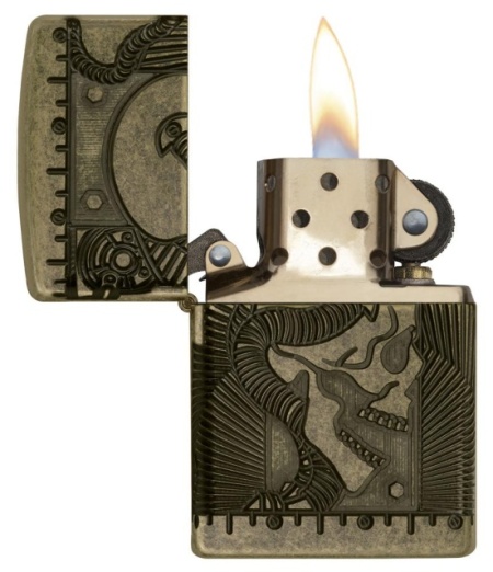 Зажигалка Zippo 29268 Armor Multicut Steampunk Skull - Img 4