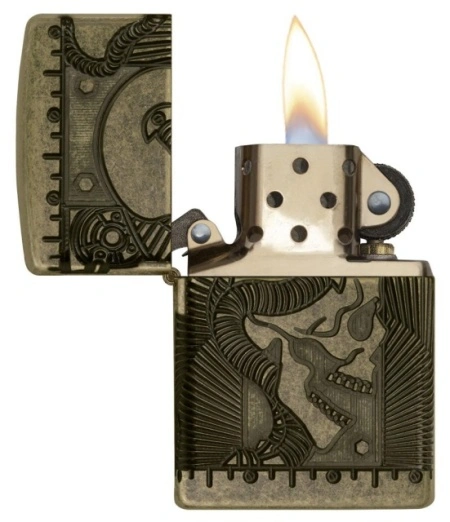 Зажигалка Zippo 29268 Armor Multicut Steampunk Skull - Img 4