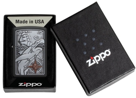 Зажигалка Zippo 48120 Shark Ship Emblem Design - Img 5