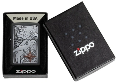 Зажигалка Zippo 48120 Shark Ship Emblem Design - Img 5