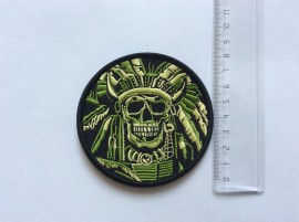 Нашивка (патч)  Skull War Chief Indian Patch - Img 5