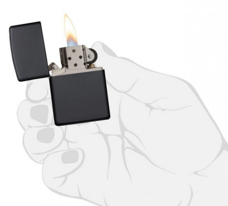 Зажигалка Zippo 218 Black Matte - Img 4