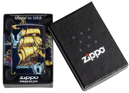 Зажигалка Zippo 81480 Vintage Nautical Pattern Design 540 Color - Img 4