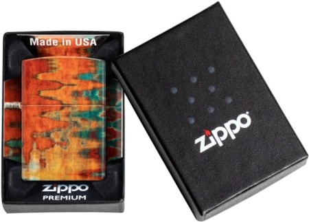 Зажигалка Zippo Orange Brush Stroke 540 Color Design - Img 4