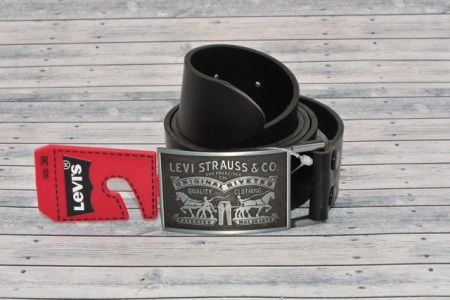Ремень мужской Levis Original Leather Belts "Two Horse"(Black) - Img 6
