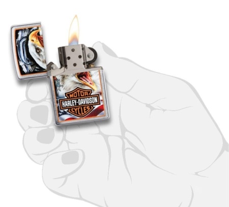 Зажигалка Zippo 29499 Harley Davidson Mazzi Eagle - Img 4