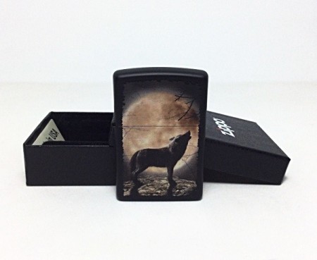 Зажигалка Zippo 3731 Wolf Howling at Moon - Img 3