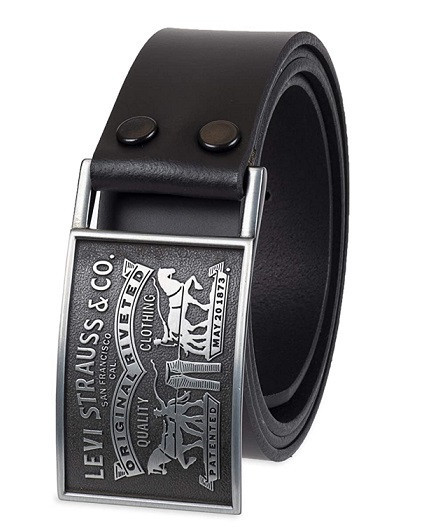 Levi's black leather belt discount