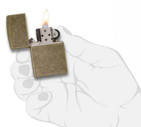 Зажигалка Zippo 201FB Antique Finish Brass - Img 4