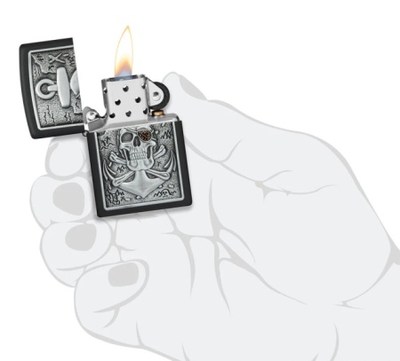 Зажигалка Zippo 48122 Skull Anchor Emblem Design - Img 4