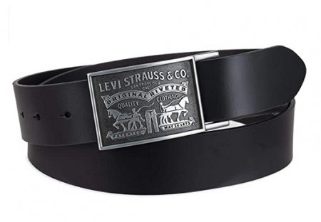Ремень мужской Levis Original Leather Belts "Two Horse"(Black) - Img 2