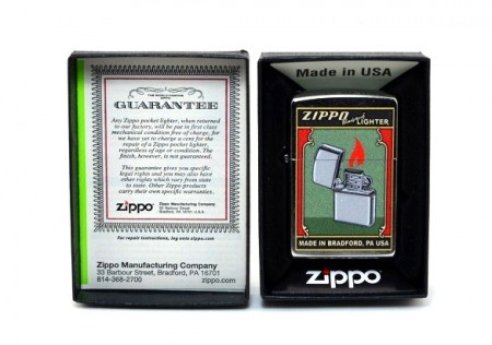 Зажигалка Zippo Green Poster Old Ad - Img 2