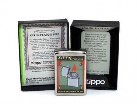Зажигалка Zippo Green Poster Old Ad - Img 3
