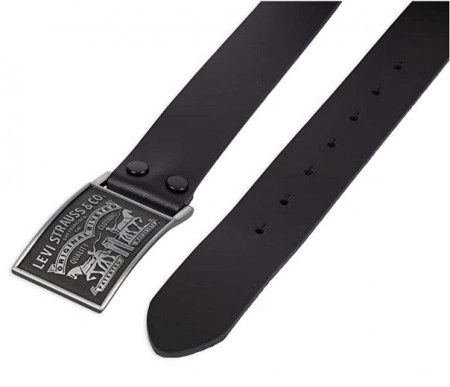 Ремень мужской Levis Original Leather Belts "Two Horse"(Black) - Img 4