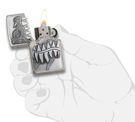 Зажигалка Zippo 28969 Огнедышащий дракон Emblem Design - Img 5