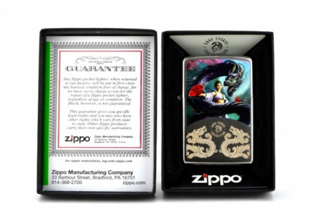 Зажигалка Zippo 2919 Anne Stokes Woman and Dragon - Img 2