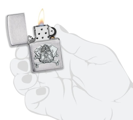 Зажигалка Zippo 49293 Card Skull Emblem - Img 4