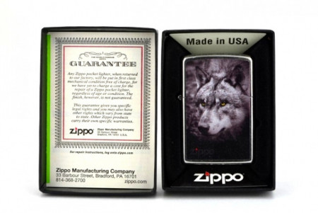 Зажигалка Zippo 5179 Black and White Wolf - Img 2