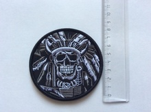 Нашивка (патч)  Skull War Chief Indian Patch - Img 4