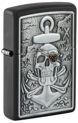 Зажигалка Zippo 48122 Skull Anchor Emblem Design