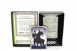 Зажигалка Zippo Silhouette Indian on a horse - Img 3