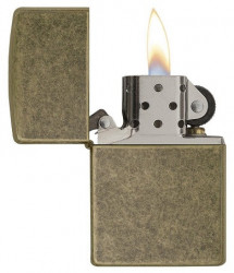 Зажигалка Zippo 201FB Antique Finish Brass