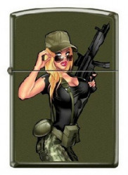 Зажигалка Zippo Soldier Girl Pinup