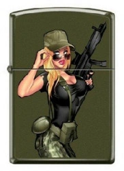 Зажигалка Zippo Soldier Girl Pinup